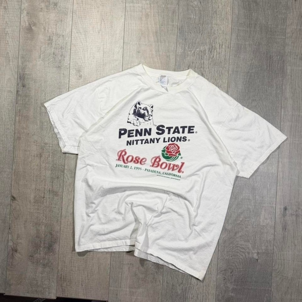 90s Penn state lions PSU college rose bowl football sports graphic t shirt